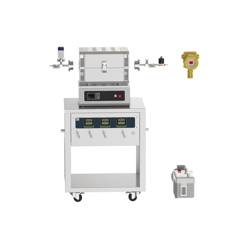 1200°C Multi-Zone Quartz Tube Furnace CVD System