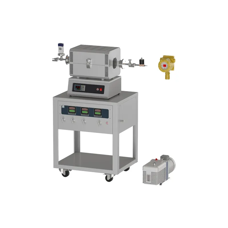 1200°C Multi-Zone Quartz Tube Furnace CVD System