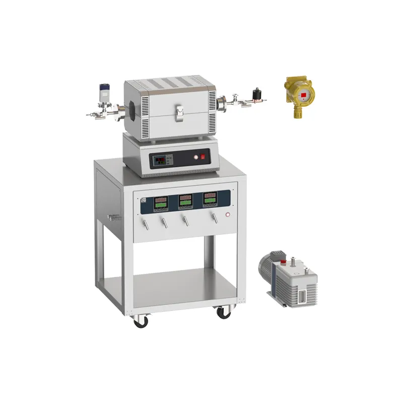 1200°C Multi-Zone Quartz Tube Furnace CVD System